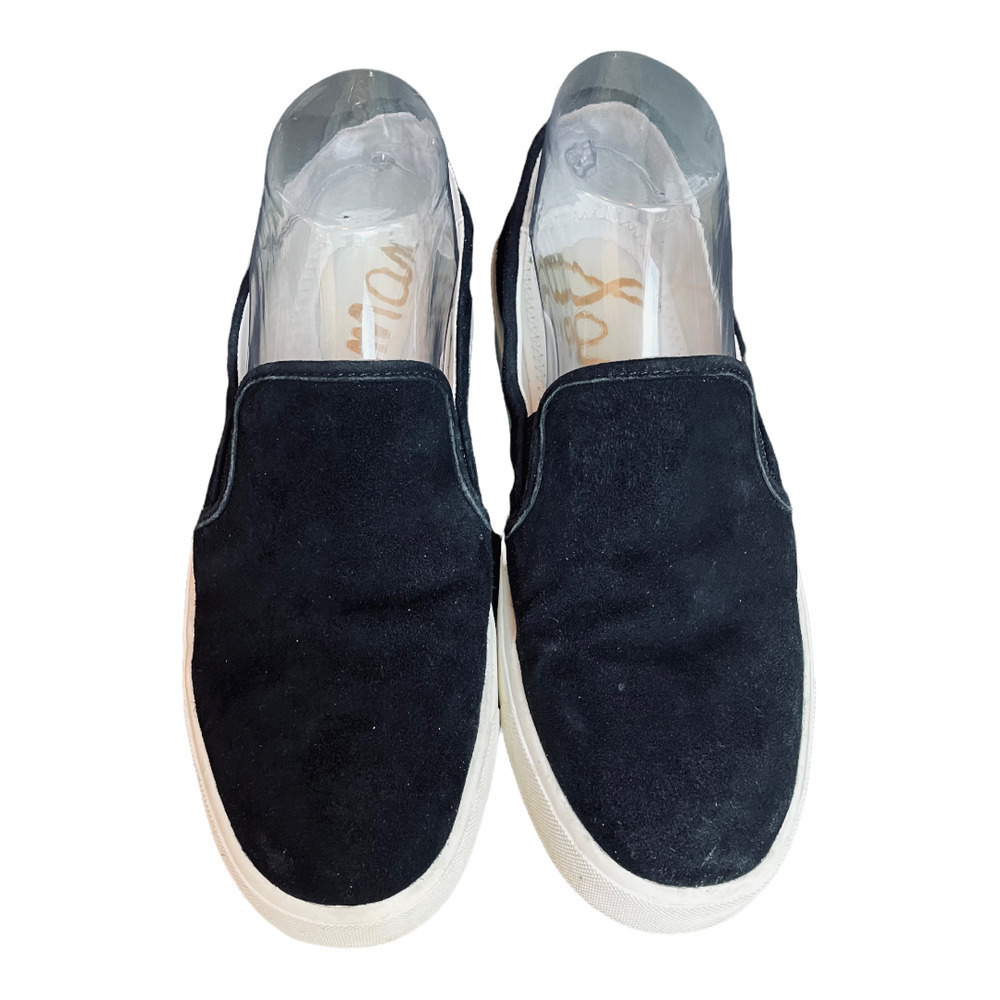 𝅺SAM Edelman Black Velvet Slip On Shoes Women’s Size 7.5 - Picture 6 of 12